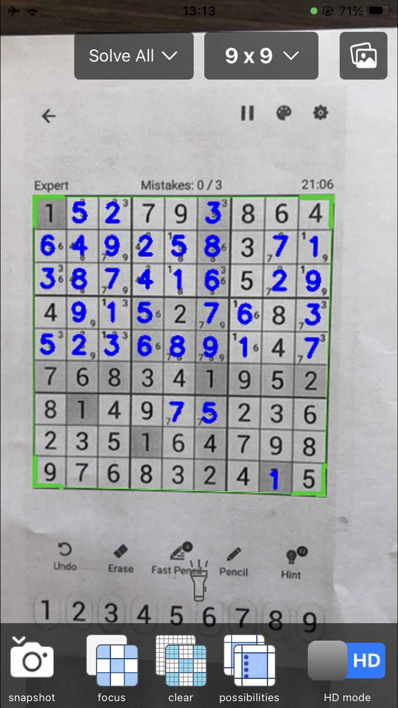 Solve a Sudoku through your camera