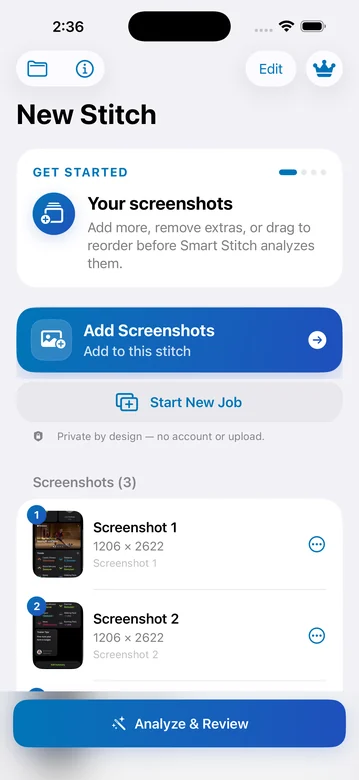 Smart Screenshot Stitcher preview